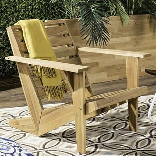 Sedia laterale Adirondack in teak