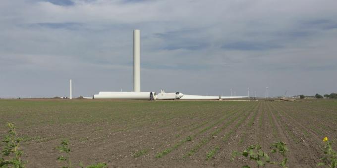 pale di turbine eoliche torri costruzione di motori contea di willacy agricoltura campo raymondville texas