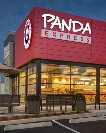 vetrina del negozio panda express