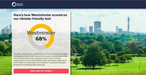 Test ecologico per le città del Regno Unito