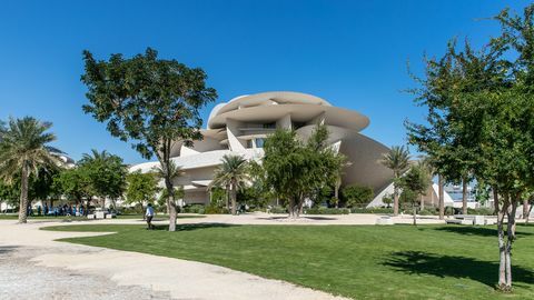 esterno del museo nazionale del qatar