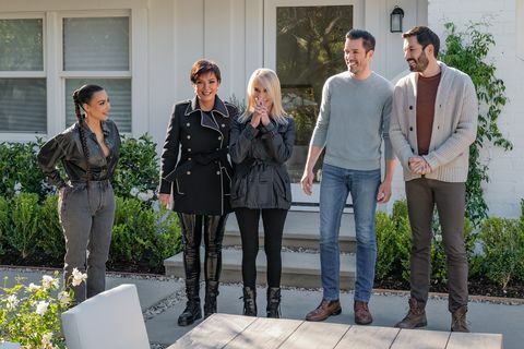 celebrità con kris jenner, kim kardashian, kendall jenner e i fratelli della proprietà, draw e jonathan scott