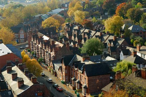 Nottingham, Inghilterra suburbana