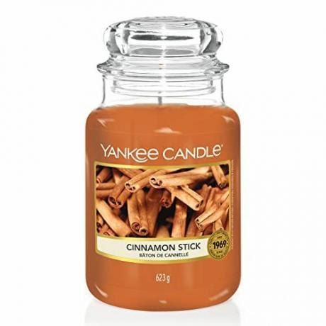 Candela Yankee Candle in giara grande con bastoncini di cannella