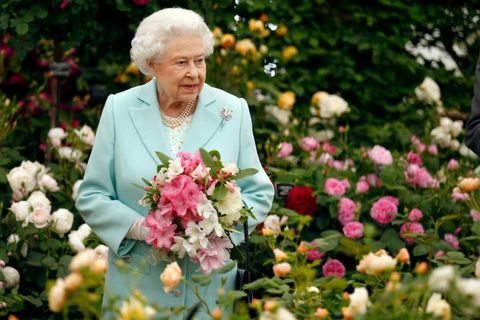 La regina Elisabetta visita il RHS Chelsea Flower Show 2016 a Londra, Regno Unito lunedì 23 maggio 2016.