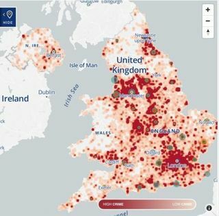 Swinton Insurance - Yale UK - hotspot antifurto - mappa