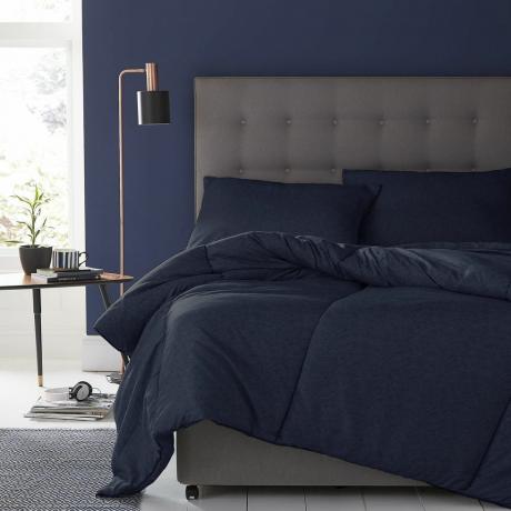 Set copripiumino e cuscino blu navy senza copertura Silentnight