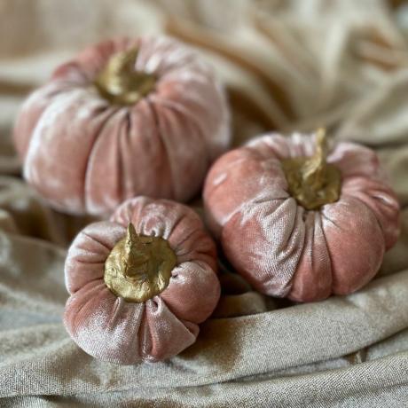 Peluche zucche di velluto rosa scuro