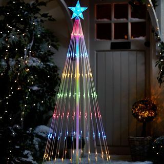 Luce dell'albero di Natale per interni ed esterni a LED a cascata da 5,5 piedi