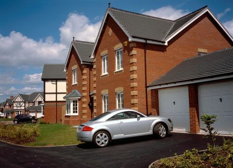 Case moderne esecutive su un nuovo complesso residenziale privato, Staffordshire UK