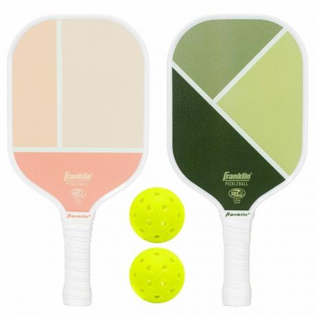 Set di pickleball Franklin Sports per 2 giocatori Poly Pro con palline - rosaverde