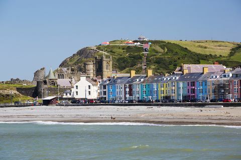 Aberystwyth Sea front, Wales, Regno Unito.