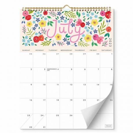 Calendario da parete floreale