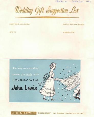 Libro delle spose dell'archivio John Lewis