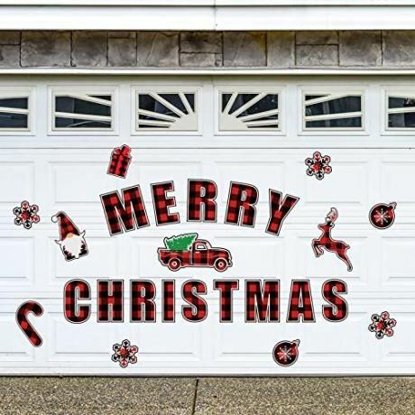 Decorazioni natalizie per garage a quadri 
