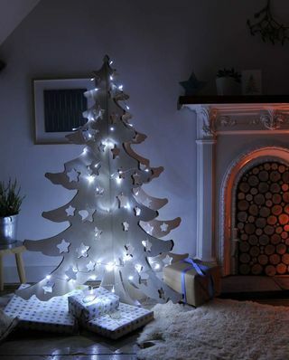 Albero di Natale alternativo in legno da 4 piedi