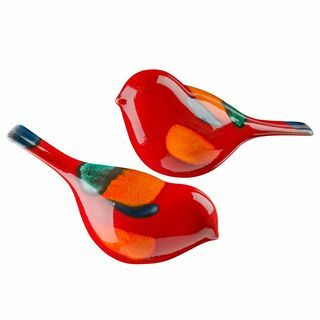 Volcano Birds, set da 2, rosso/multiplo