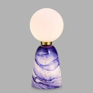 John Lewis + Matthew Williamson Planet Lampada da tavolo in vetro a doppia illuminazione, blu