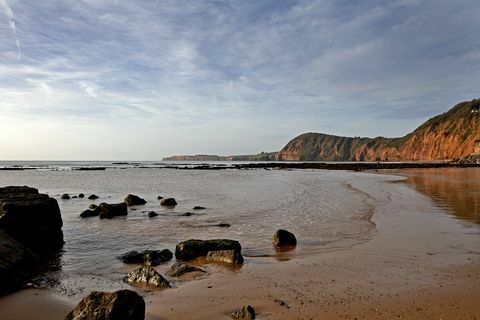 cottage costiero con tetto di paglia in vendita a devon