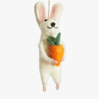 John Lewis & Partners Decorazione per albero di Pasqua con topo e carota in feltro