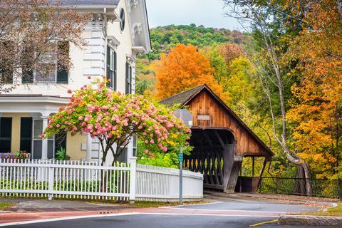 Woodstock, ponte coperto centrale del Vermont