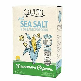 Popcorn per microonde Quinn Snacks - Realizzato con mais biologico non OGM - Solo sale marino, 7 once (confezione da 1)