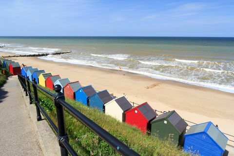 Mundesley Beach Huts Norfolk Inghilterra