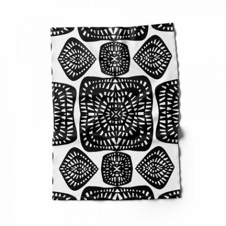 strofinaccio rochelle porter design con design in bianco e nero