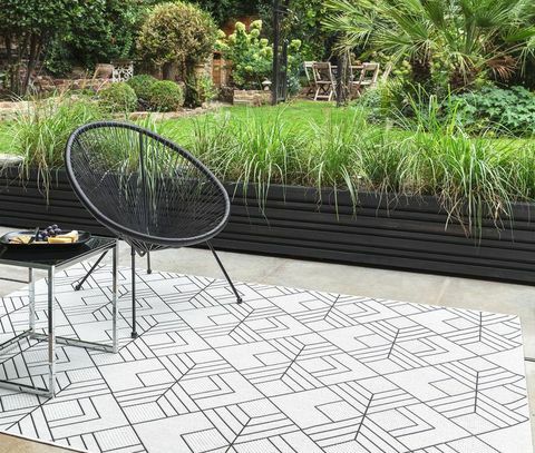 il tappeto venditore patio tessuto piatto deco avorio