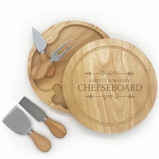 Tagliere per formaggi personalizzato con set di coltelli