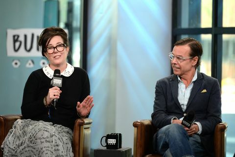 I designer Kate Spade e Andy Spade partecipano alla AOL Build Series per discutere del loro ultimo progetto Frances Valentine allo Build Studio il 28 aprile 2017 a New York City. 