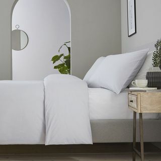 Collezione biancheria da letto Athens - 200 TC - Cotone lavato - Grigio chiaro