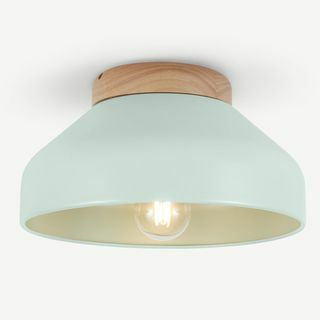 Lampada da soffitto Albert Flush, blu uovo d'anatra