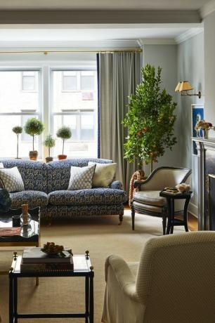 new york, ny appartamento interno progettato da elizabeth cooper soggiorno