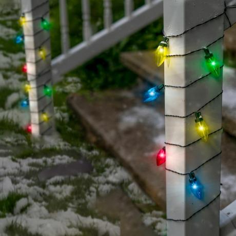 Luci a stringa per lampadine natalizie multicolori a LED solari