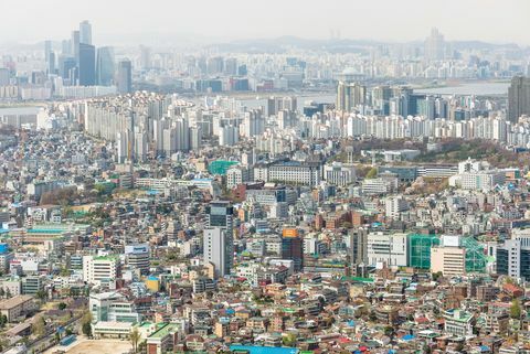 Paesaggio urbano di Seoul, Corea del Sud, Asia