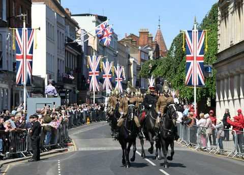 Una prova di processione in carrozza Royal Wedding si svolge il 17 maggio 2018 a Windsor, in Inghilterra