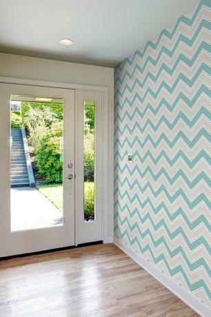 Wallpaper Coloroll Chevron Teal ispirato