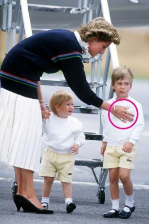La principessa Diana con Harry e William in Scozia