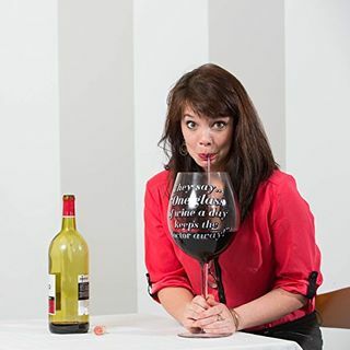 Bicchiere da vino gigante (bottiglia piena)