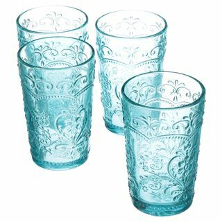 Bicchiere Amelia The Pioneer Woman, verde acqua, set da 4