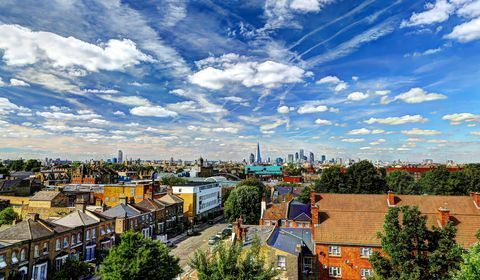 Skyline di Londra in estate