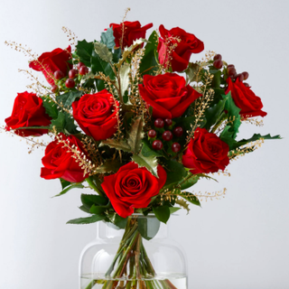 Collezione Christmas Red Velvet Roses Bouquet