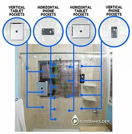 Fodera per tenda trasparente per doccia BUNKERWALL per iPad