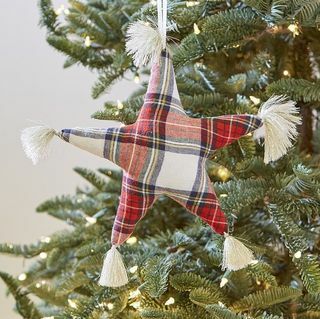 Plaid Star Ornament