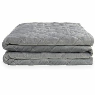 Coperta Mela Comfort in cotone grigio con doppio peso 7 kg