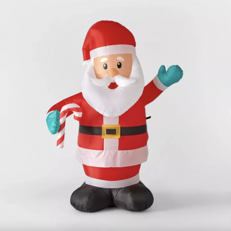 Babbo Natale con bastoncino di zucchero gonfiabile