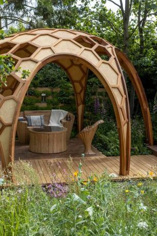 il meta garden grow the future progettato da joe perkins sponsorizzato da meta show garden rhs chelsea flower show 2022