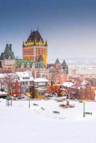 fairmont le chateau frontenac al tramonto