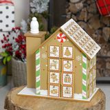 Calendario dell'avvento di Gingerbread House in legno